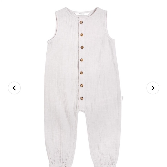 FIRSTS by Petit Lem Lunar Organic Cotton Gauze Romper - Picture 1 of 3